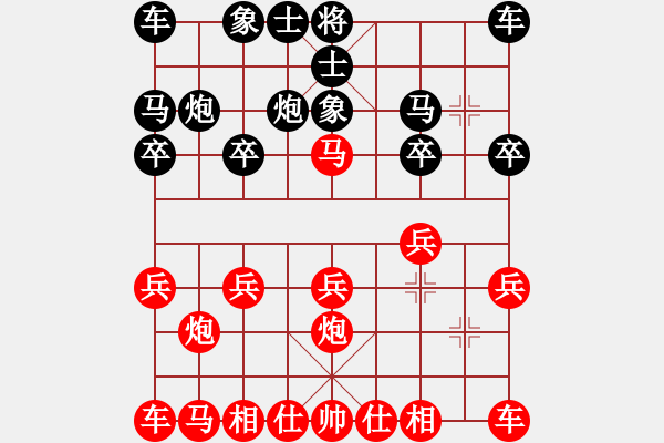 象棋棋譜圖片：仙人指路對(duì)過(guò)宮炮（業(yè)四升業(yè)五評(píng)測(cè)對(duì)局）我先勝 - 步數(shù)：10 