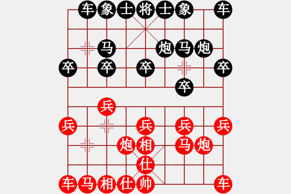 象棋棋譜圖片：ZHENZHO[紅先負(fù)] -VS- 贏一盤實在難[黑] 飛相對右過宮炮 - 步數(shù)：10 