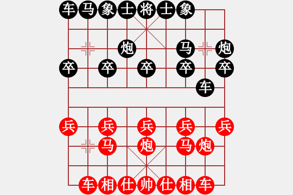 象棋棋譜圖片：忍隱者[紅] -VS- [天]醉棋兒[黑] - 步數(shù)：10 