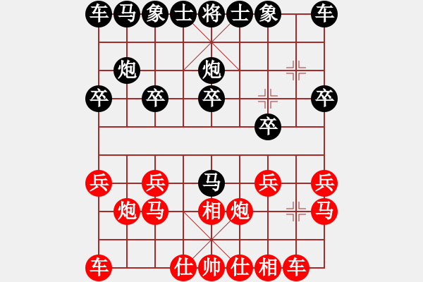 象棋棋譜圖片：舒蘭小兵(8段)-負(fù)-和諧份子(8段) - 步數(shù)：10 