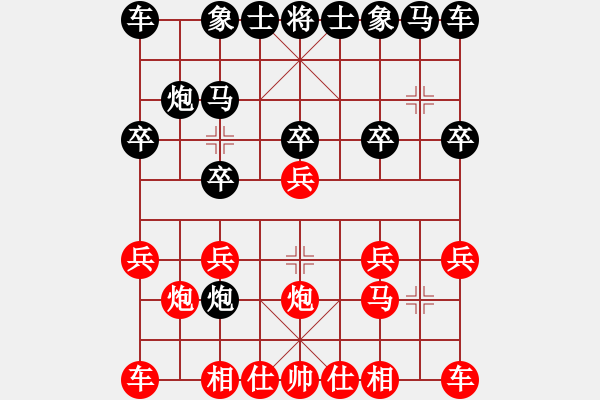 象棋棋谱图片：宝坻夜袭队(5段)-胜-taizihe(3段) - 步数：10 