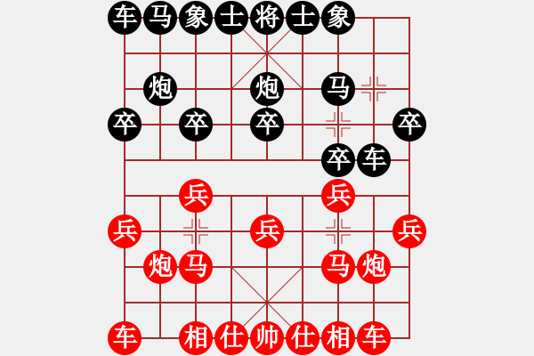 象棋棋譜圖片：負(fù)分太后 魚[紅] -VS- 天涯[黑]（1） - 步數(shù)：10 