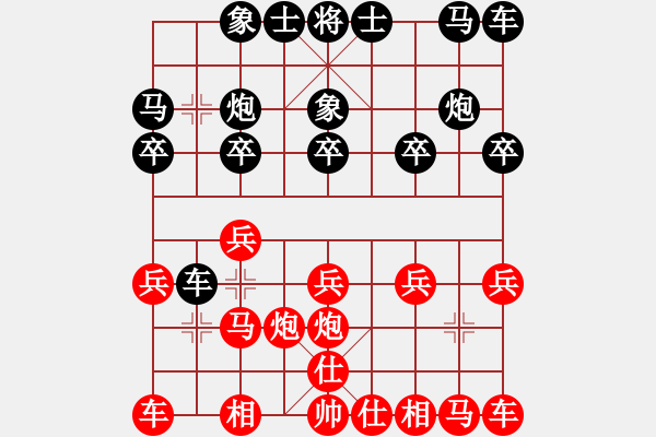 象棋棋谱图片：李翰林 和 李少庚（卒底炮4） - 步数：10 