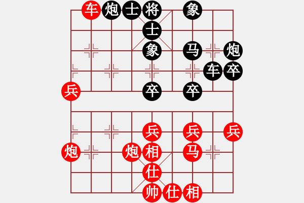 象棋棋譜圖片：周群       先勝 張轉(zhuǎn)社     - 步數(shù)：40 