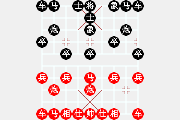 象棋棋譜圖片：實戰(zhàn)五六：天地巨炮《楚云鶴[紅] -勝- 神醫(yī)[黑]》 - 步數(shù)：10 