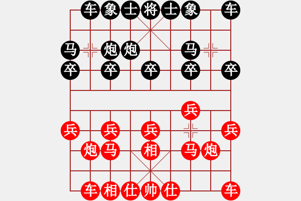 象棋棋谱图片：何文哲 先和 孙浩宇 - 步数：10 