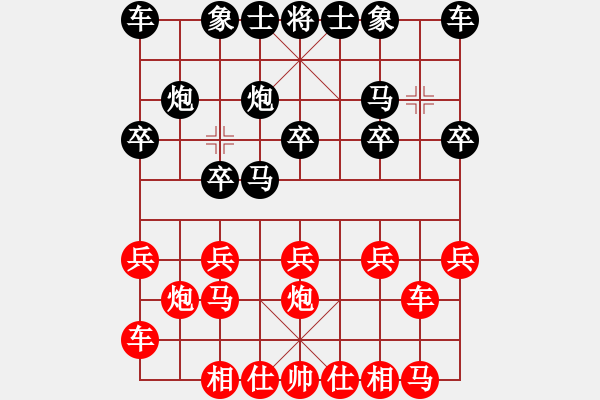 象棋棋譜圖片：鐵滑車上山(4段)-勝-煙臺(tái)路邊棋(6段) - 步數(shù)：10 