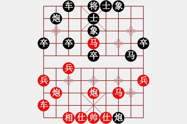 象棋棋譜圖片：急進(jìn)中兵（勝）卒7平6 - 步數(shù)：30 