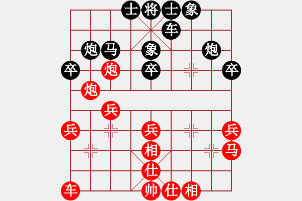 象棋棋譜圖片：神劍門墨客(無極)-和-東成西就(天罡) - 步數(shù)：30 