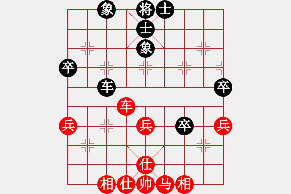 象棋棋譜圖片：看呆B們下象棋咯[紅] -VS- 一人[黑] - 步數(shù)：40 