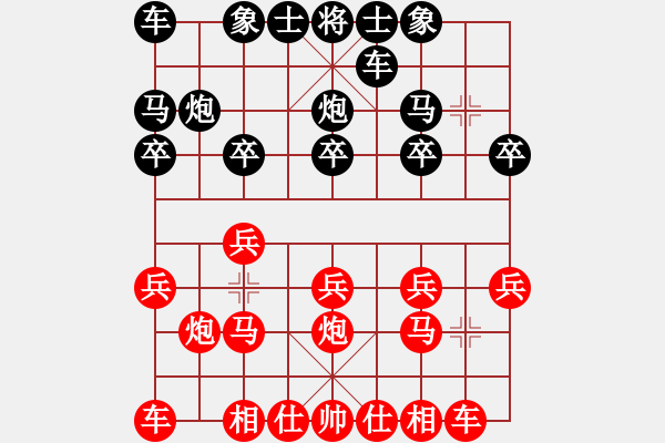 象棋棋譜圖片：順炮局（紅勝） - 步數(shù)：10 