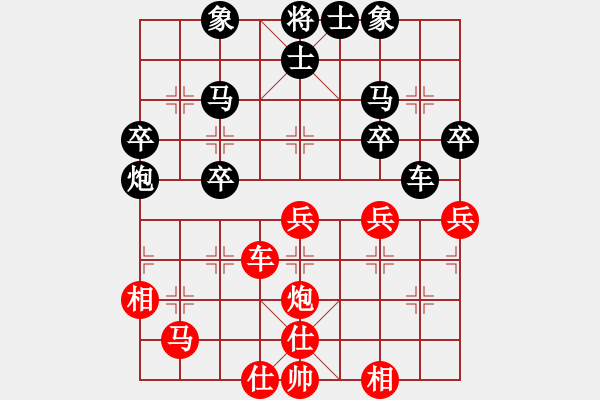 象棋棋譜圖片：蟲二2號紅負(fù)葬心【順炮緩開車局】 - 步數(shù)：40 