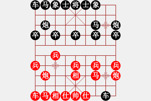 象棋棋谱图片：李炳贤 先和 刘俊达 - 步数：10 