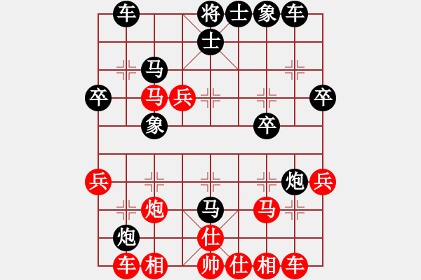 象棋棋譜圖片：R6 初中組 廖國翔(森) 對 方景樂(砂) - 步數(shù)：30 