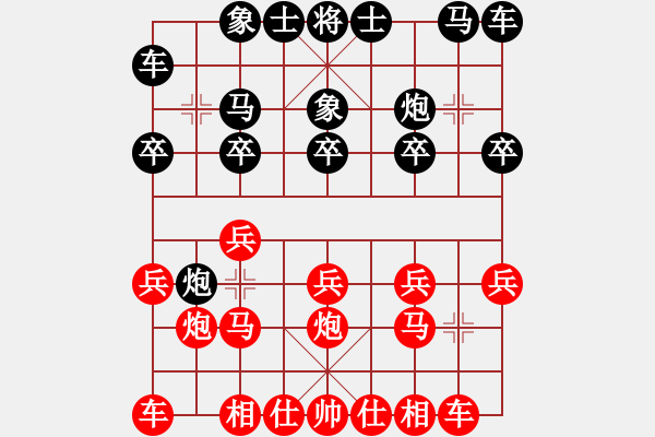 象棋棋譜圖片：梁山棋孟嘗(3段)-勝-三江匯佛(3段) - 步數(shù)：10 