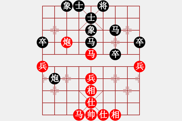 象棋棋谱图片：梁山曹正(3r)-和-舒情话弈(8级) - 步数：50 