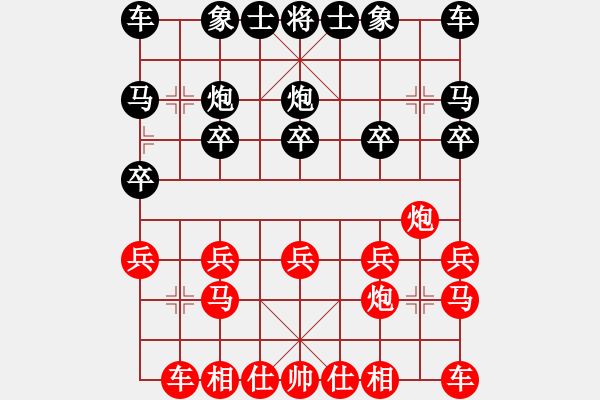 象棋棋譜圖片：金鉤炮對(duì)右邊馬1122 - 步數(shù)：10 