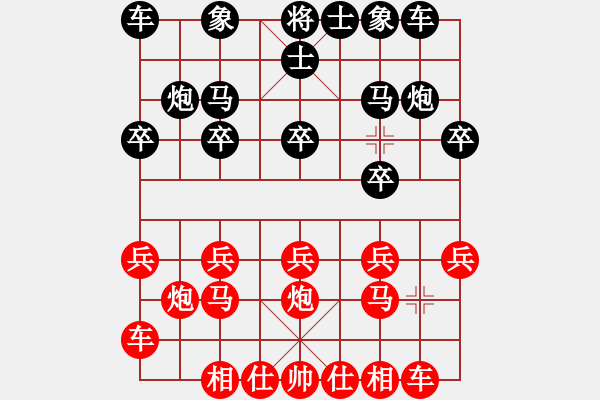 象棋棋譜圖片：2021.6.5.1中級銅錢場后勝中炮直橫車盤頭馬.pgn - 步數(shù)：10 