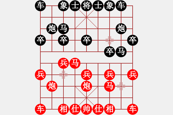象棋棋谱图片：曹岩磊 先和 王天一 - 步数：10 