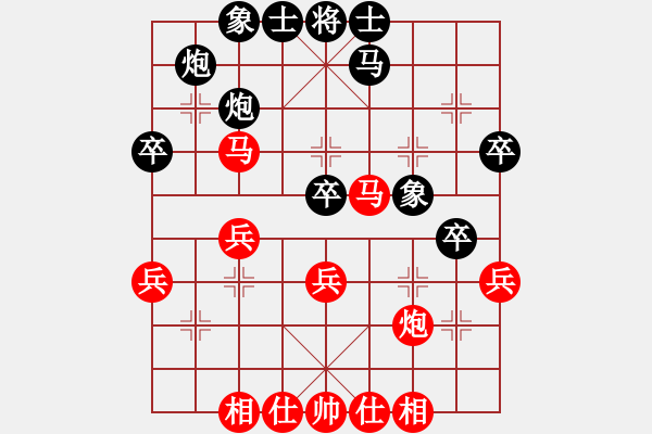 象棋棋谱图片：金松       先和 张晓平     - 步数：40 