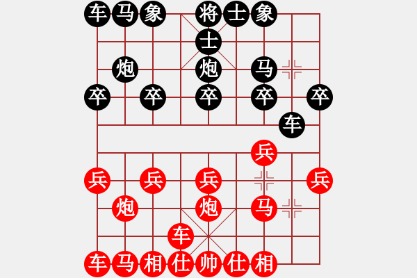 象棋棋譜圖片：葬心紅勝lsj31313995866【順炮橫車對(duì)直車】 - 步數(shù)：10 