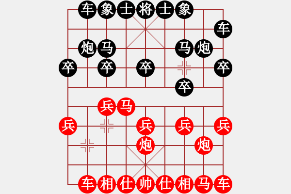 象棋棋譜圖片：阿華[1343624331]紅 -VS- 雨露 黑 - 步數(shù)：10 