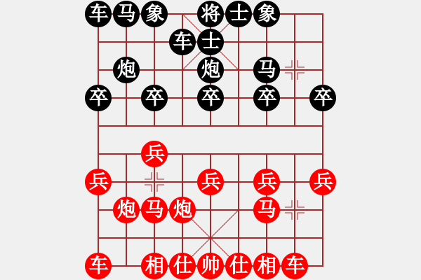 象棋棋譜圖片：很臭棋(9星)-和-銅錘(9星) - 步數(shù)：10 