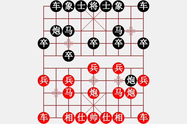 象棋棋譜圖片：黑勝_中國象棋-雷電模擬器_BUGCHESS_AVX2_54步_20240114025900072.xqf - 步數(shù)：10 