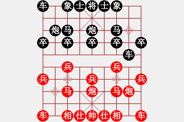 象棋棋譜圖片：對局1 - 步數(shù)：10 