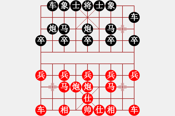 象棋棋谱图片：第七轮1台 王昊先和周锦俊 - 步数：10 