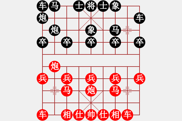象棋棋谱图片：鑫福网吧(6段)-胜-黄笑(3段) - 步数：10 