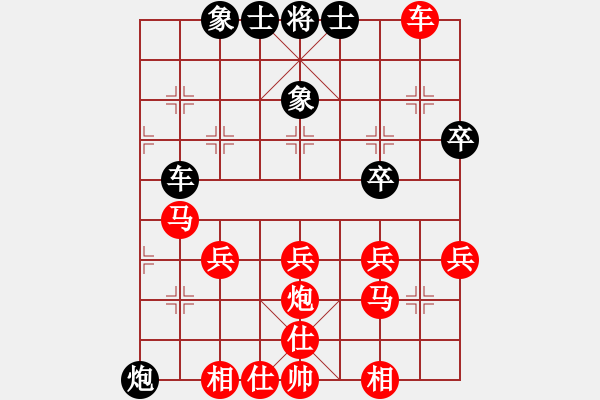 象棋棋譜圖片：葬心紅勝逍遙六大爺【中炮對(duì)右三步虎】 - 步數(shù)：40 