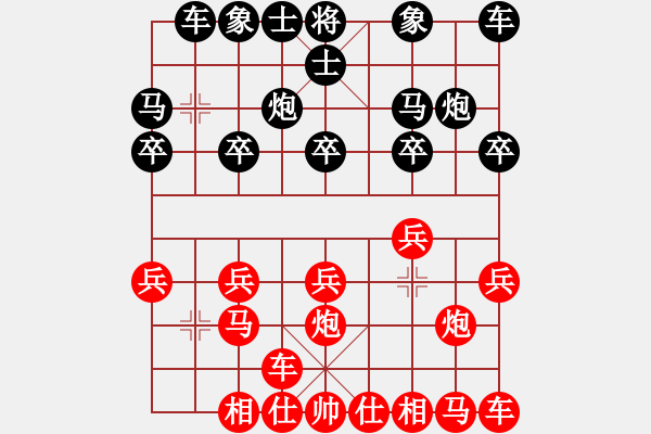 象棋棋譜圖片：熱血盟●溫柔一刀[紅] -VS- 熱血盟_中港先鋒[黑] - 步數：10 