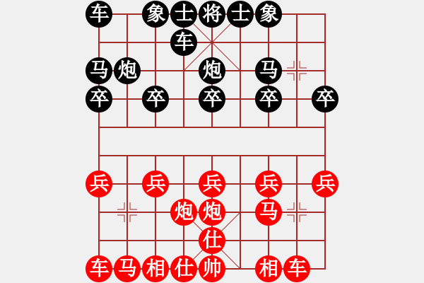 象棋棋谱图片：鲁班(4段)-胜-温州天骄(6段) - 步数：10 