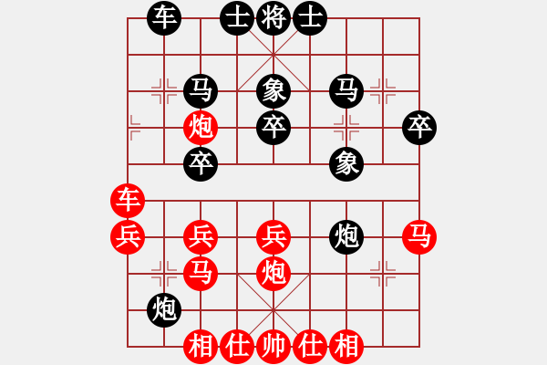 象棋棋譜圖片：歐陽芳芳(9級)-負(fù)-逍遙天帝(5r) - 步數(shù)：30 