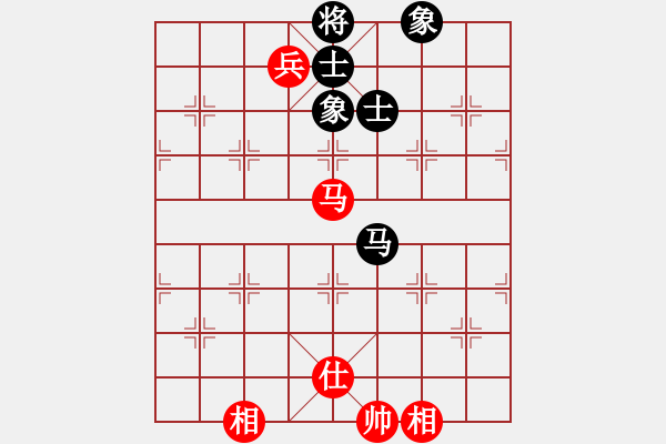 象棋棋譜圖片：五七炮進(jìn)七兵對(duì)高車(chē)保馬（和棋） - 步數(shù)：140 