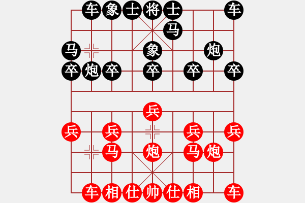 象棋棋譜圖片：bbboy002[紅] -VS- 電風(fēng)扇66666[黑] - 步數(shù)：10 