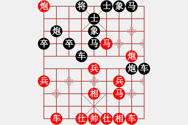 象棋棋譜圖片：唯一的第一(日帥)-負(fù)-獨火星孔亮(月將) - 步數(shù)：40 