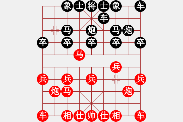 象棋棋譜圖片：第1局 饒先屏風(fēng)馬破當(dāng)頭炮橫車 變2 - 步數(shù)：10 