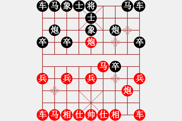 象棋棋譜圖片：ゞ★楚云飛[紅] -VS- 快樂布衣[黑] - 步數(shù)：10 