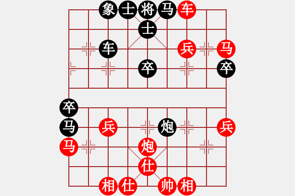 象棋棋譜圖片：五七炮互進(jìn)三兵對(duì)屏風(fēng)馬邊卒右馬外盤(pán)河 黑車(chē)1進(jìn)3 馬2進(jìn)1 - 步數(shù)：50 