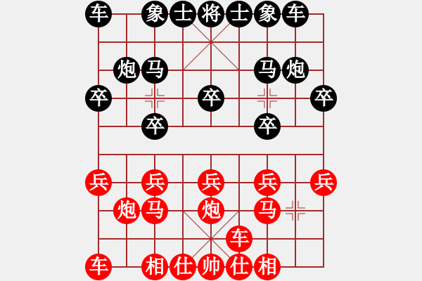 象棋棋谱图片：杨柳轻扬(3段)-负-胡巧呢(5段) - 步数：10 
