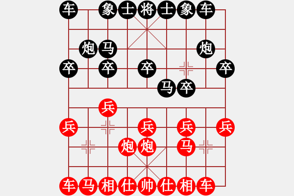 象棋棋譜圖片：象棋愛好者 (先負) 象棋巫師(傻瓜)(亂走的).PGN - 步數(shù)：10 