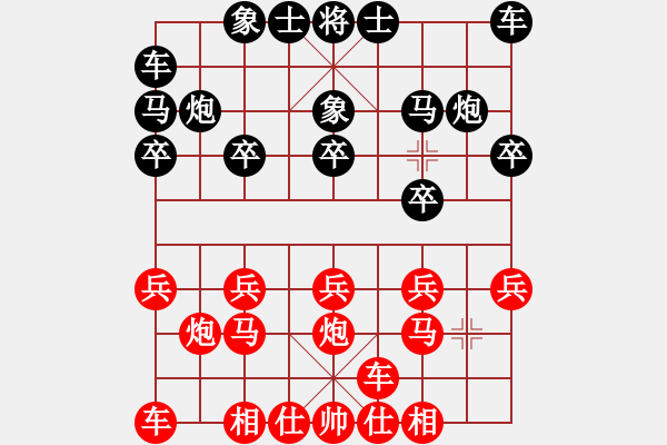 象棋棋譜圖片：橫才俊儒[292832991] -VS- shzgxscr[1828357211] - 步數(shù)：10 