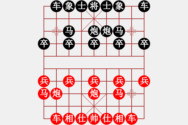 象棋棋譜圖片：列炮局(我先勝評(píng)測(cè)業(yè)四棋手) - 步數(shù)：10 