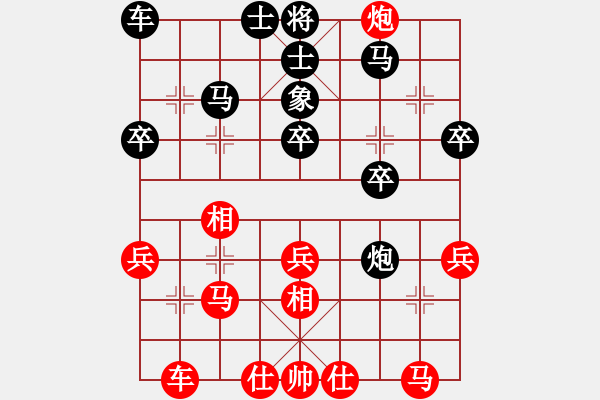 象棋棋譜圖片：西北小俠(9星)-和-大帥張作霖(9星) - 步數：30 