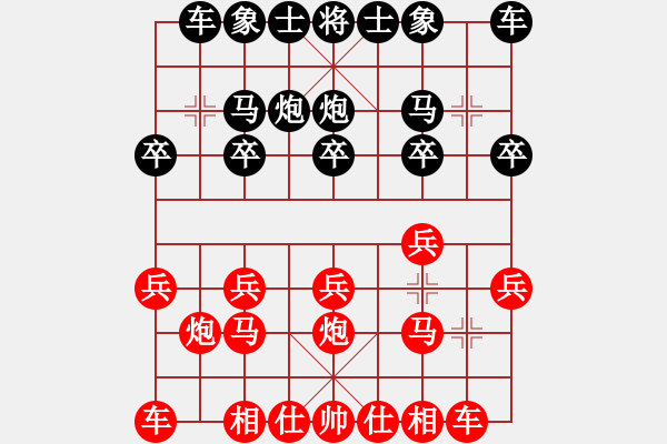 象棋棋譜圖片：bbboy002（紅方）-VS-MI 1S（黑方） - 步數(shù)：10 