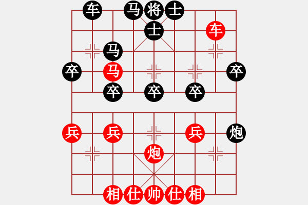 象棋棋譜圖片：再戰(zhàn)江湖(2段)-勝-寶坻夜襲隊(3段) - 步數(shù)：40 