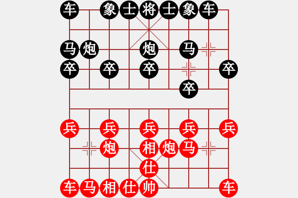 象棋棋譜圖片：★毛毛★[921909397] -VS- 一個壞人[852588686] - 步數(shù)：10 