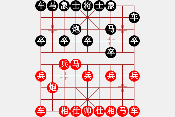 象棋棋谱图片：张彬 先和 马维维 - 步数：10 